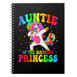 Caderno Espiral Tia da Princesa de Aniversário Batida Unico