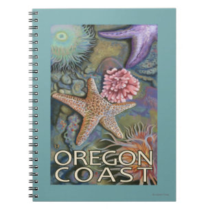 Caderno Espiral Tidepool da Costa do Oregon