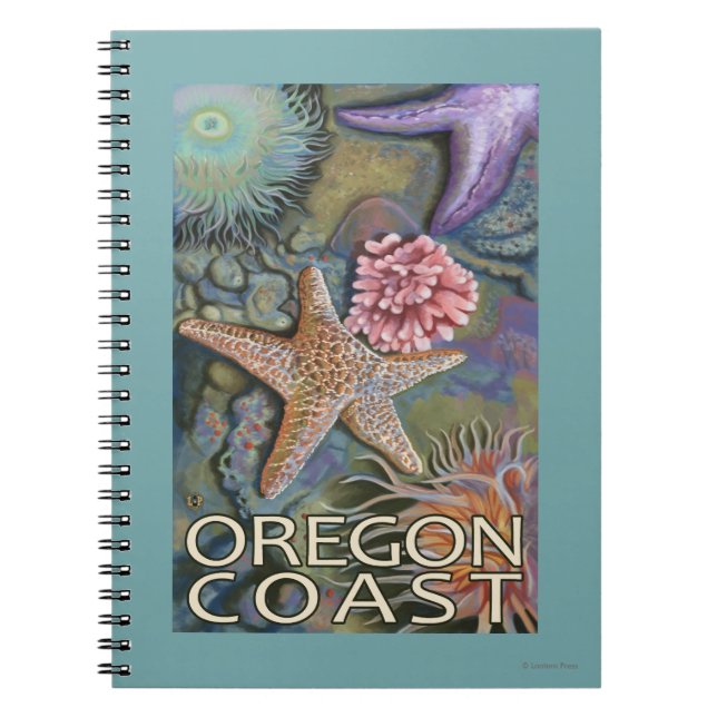 Caderno Espiral Tidepool da Costa do Oregon (Frente)