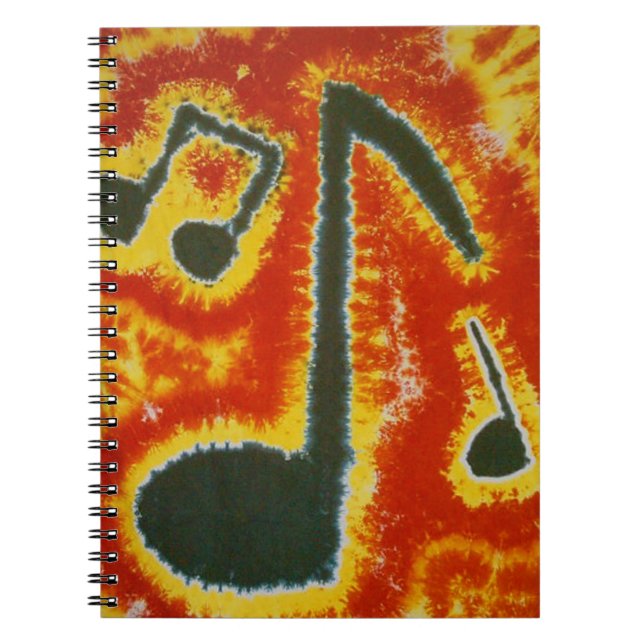 Caderno Espiral Tie Dye de Notas de Música (Frente)
