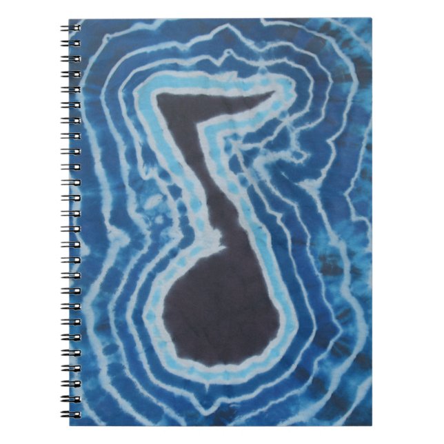 Caderno Espiral Tie Dye de Notas de Música (Frente)