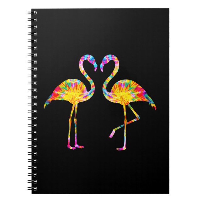 CADERNO ESPIRAL TIE DYE FLAMINGO (Frente)