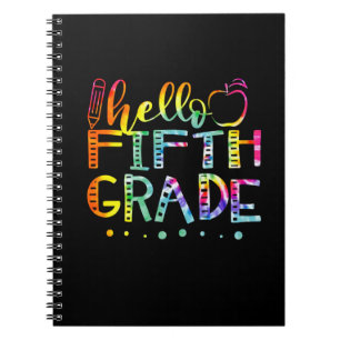 Caderno Espiral Tie Dye Hello fIFTH Professora