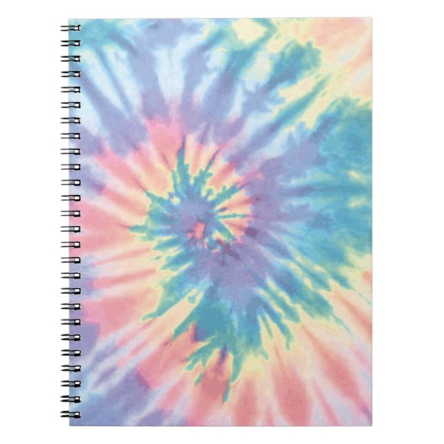 Caderno Espiral Tie Dye Pastel Summer Spiral Tie Dye Rainbow (Frente)
