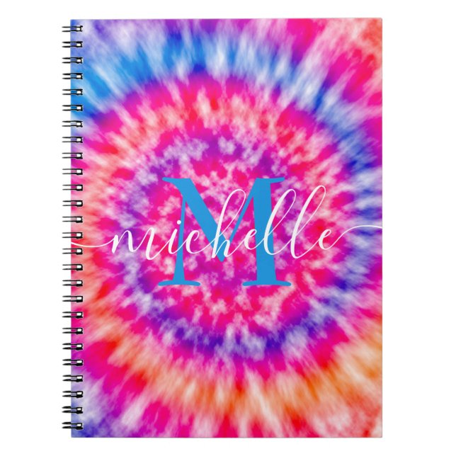 Caderno Espiral Tie Dye Personalizado (Frente)