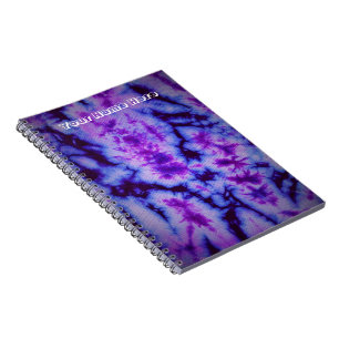 Caderno Espiral Tie Dye Shades de Púrpura e Azul