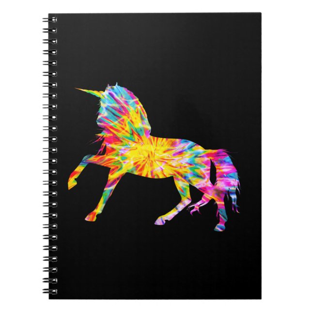 CADERNO ESPIRAL TIE DYE UNICORN (Frente)