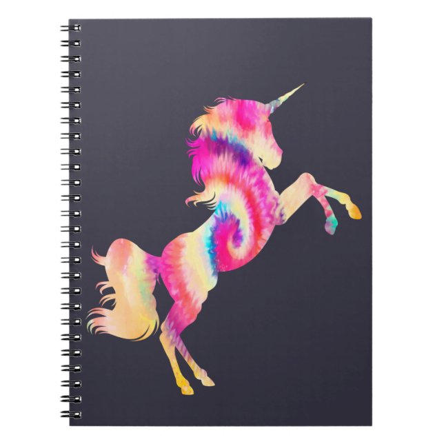 Caderno Espiral Tie Dye Unicorn (Frente)