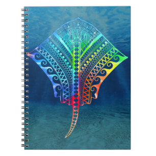 Caderno Espiral Tie Dyed Tribal Stingray