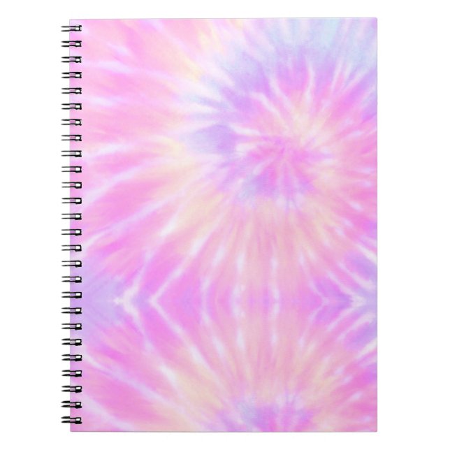 Caderno Espiral Tiedye Pastel Rainbow Spiral Hippie Tie Dye (Frente)