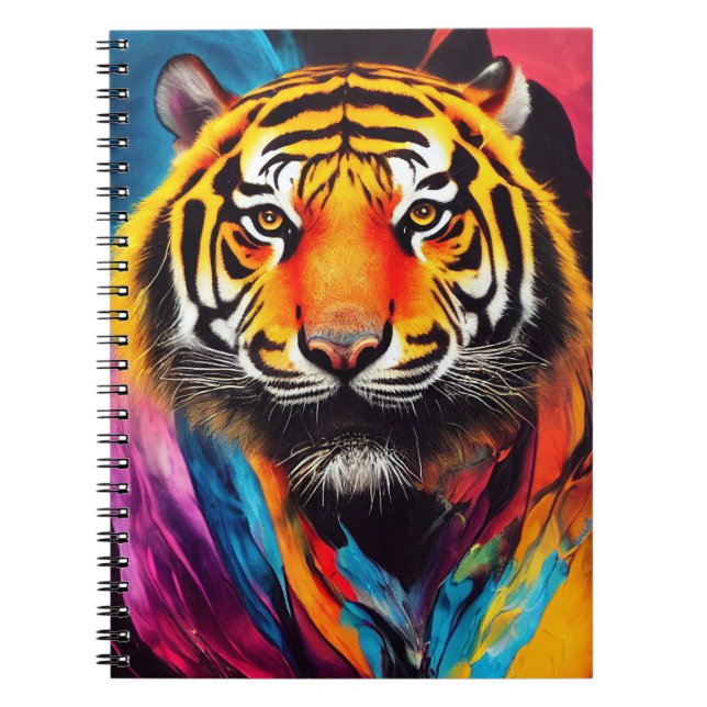 Caderno Espiral Tiger Animal Discovery Adventure Nature Planet Ea (Frente)