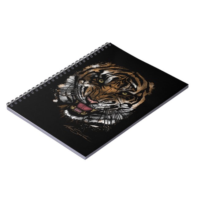Caderno Espiral Tiger Face (Design de Assinatura) (Left Side)