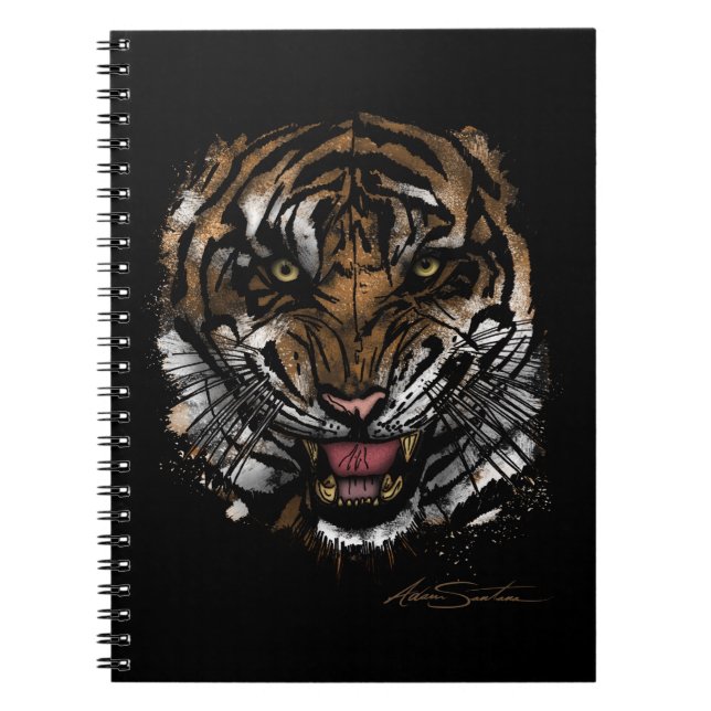 Caderno Espiral Tiger Face (Design de Assinatura) (Frente)