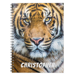 Caderno Espiral Tiger Face Personalizado