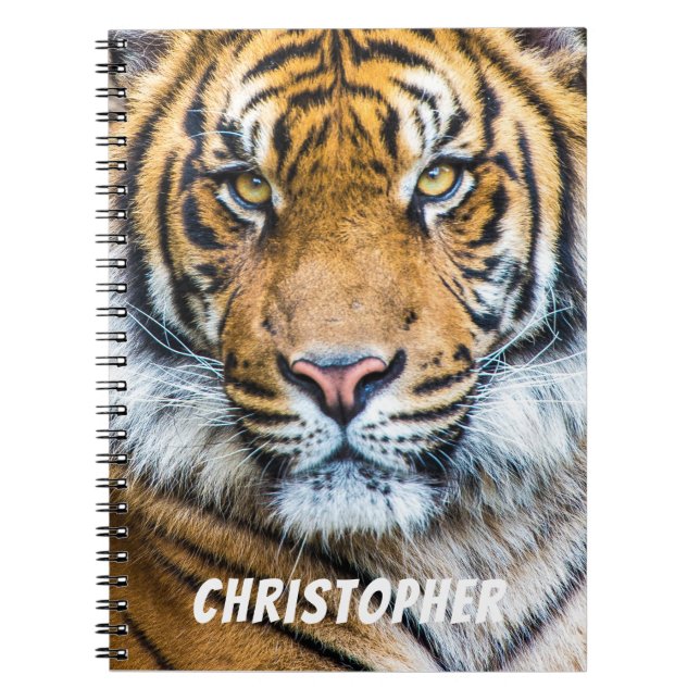 Caderno Espiral Tiger Face Personalizado (Frente)