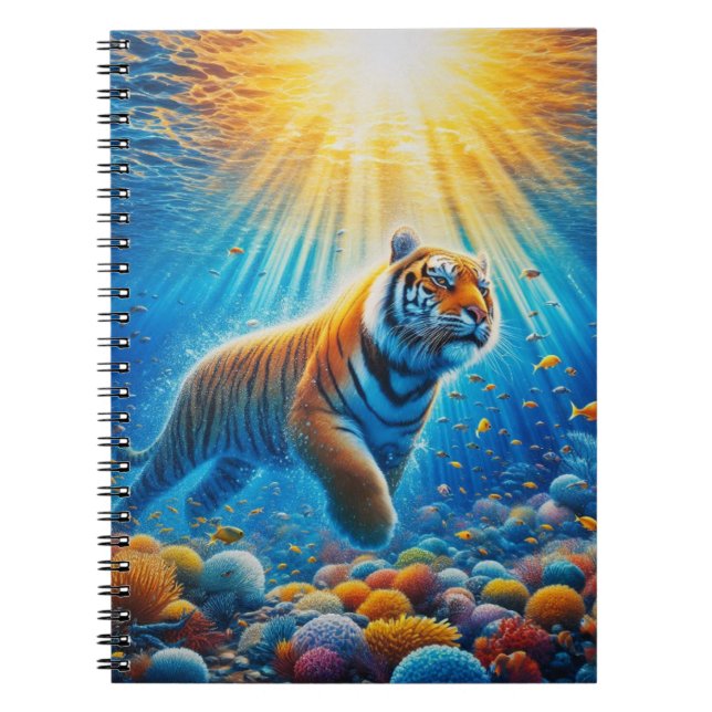 Caderno Espiral Tiger inside the ocean (Frente)