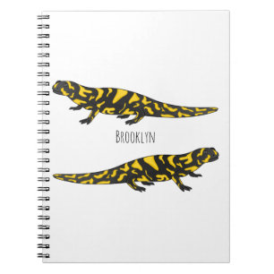 Caderno Espiral Tiger salamander cartoon