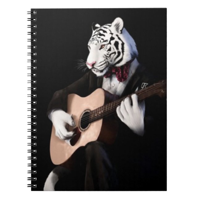 Caderno Espiral Tiger Serenade – Artistic Notebook Cover (Frente)