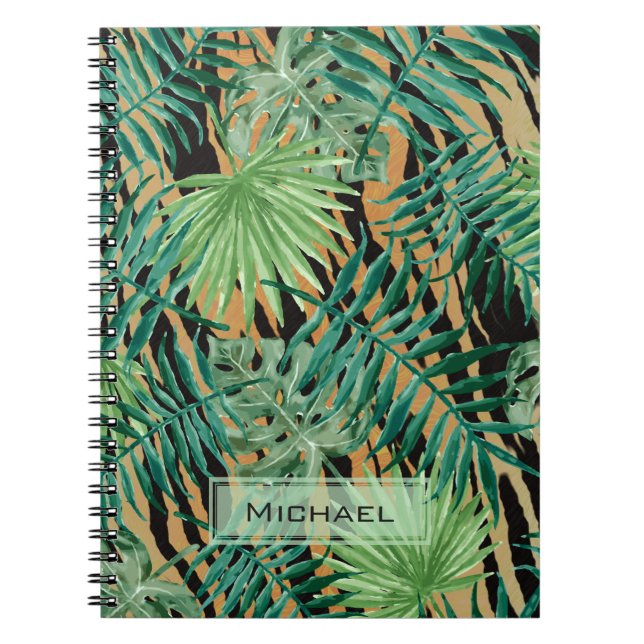 Caderno Espiral Tiger Stripes Jungle Camouflage Personalised (Frente)