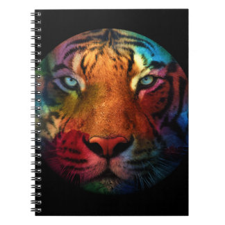Caderno Espiral Tigre Arco-íris