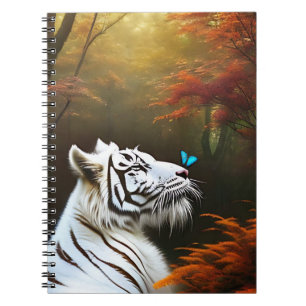 Caderno Espiral Tigre Branco Aqueles Momentos Adoráveis, Notebook