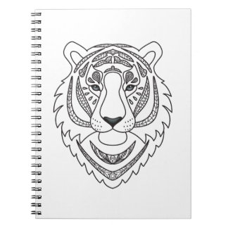Caderno Espiral Tigre branco inspirado
