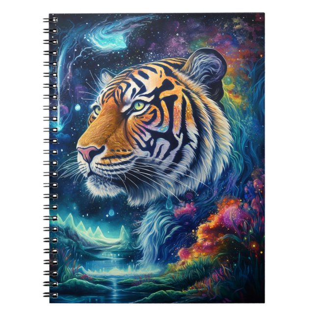 Caderno Espiral Tigre Cósmico (Frente)