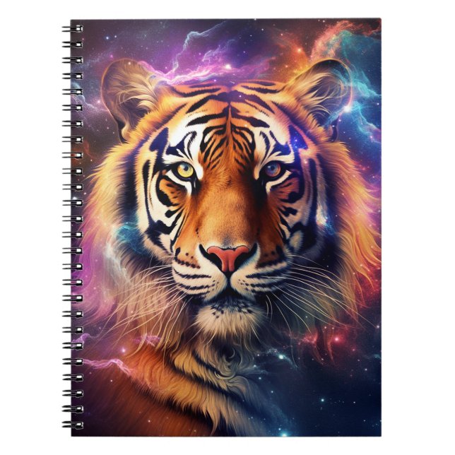 Caderno Espiral Tigre Cósmico (Frente)