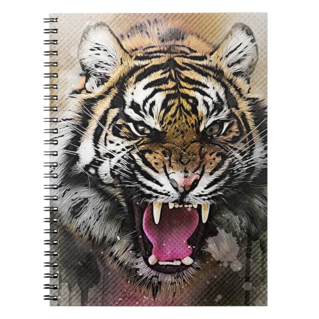 Caderno Espiral Tigre de Corda (Frente)