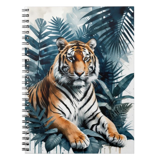 Caderno Espiral Tigre | Diário para notebook (Frente)