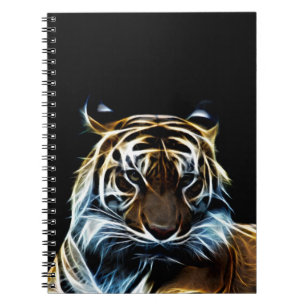 Caderno Espiral Tigre do Fractal