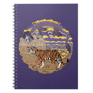 Caderno Espiral Tigre e dragão