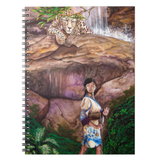 Caderno Espiral Tigre e morango do budista de zen