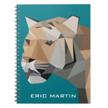 Tigre Geométrico Abstrato Moderno Nome Personaliza