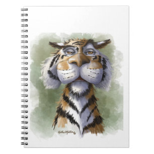 Caderno Espiral Tigre Irritado Cartoon