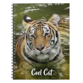 Caderno Espiral Tigre na água