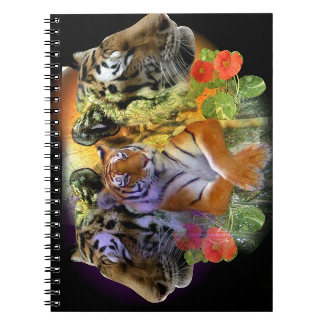 Caderno Espiral Tigre no Zoo Henry Doorly (Frente)