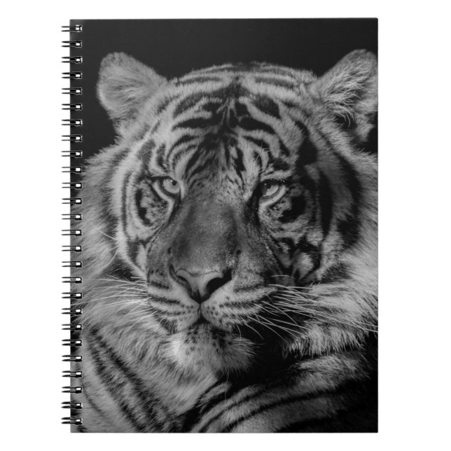 Caderno Espiral Tigre preto e branco (Frente)