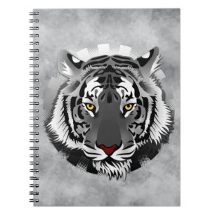 Caderno Espiral Tigre Preto E Branco