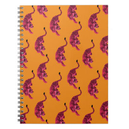 Caderno Espiral Tigre - Rosa Vibrante
