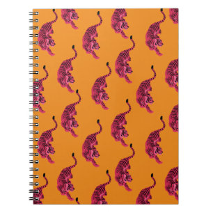 Caderno Espiral Tigre - Rosa Vibrante