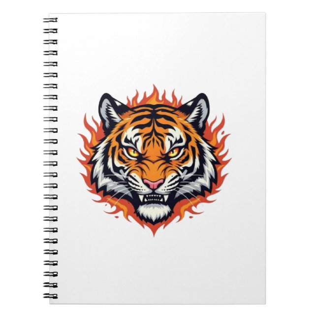 Caderno Espiral Tigre Silencioso – Precisão e Poder (Frente)