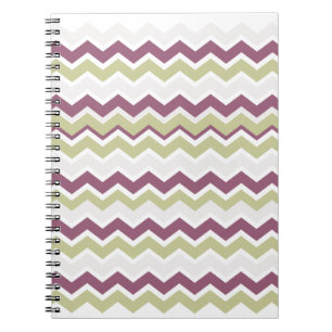 Caderno Espiral Tijolo Chevron Monograma
