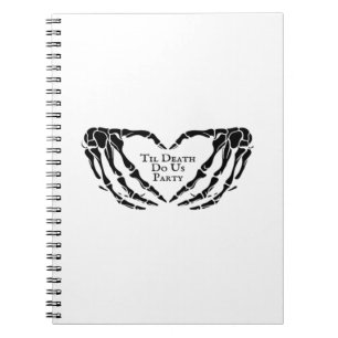 Caderno Espiral Til Death - Skeleton Heart Mãos