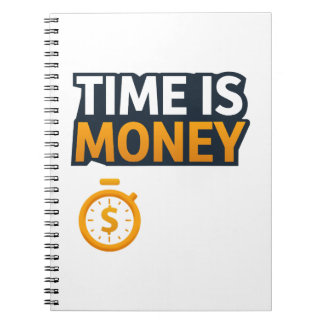 Caderno Espiral Time Is Money – Hustle Mindset T-Shirt | Entrepren