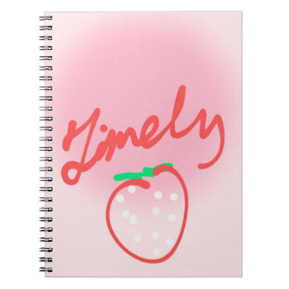 Caderno Espiral TimelyStrawberry 苺 ノートブック 