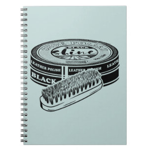 Caderno Espiral Tinta de cor calçado preta