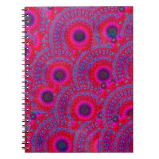 CADERNO ESPIRAL TINTA DE COR MODERNA MANDALA ROSA