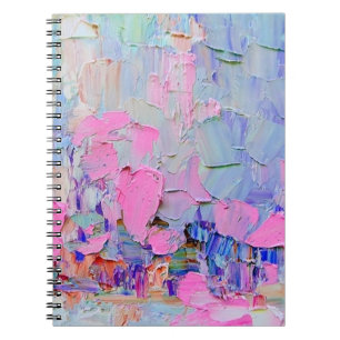 Caderno Espiral Tinta em relevo expressa na canvas, criada com