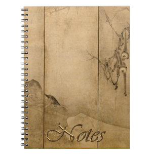 Caderno Espiral Tinta japonesa em papel Gibbons Primados e Paisage